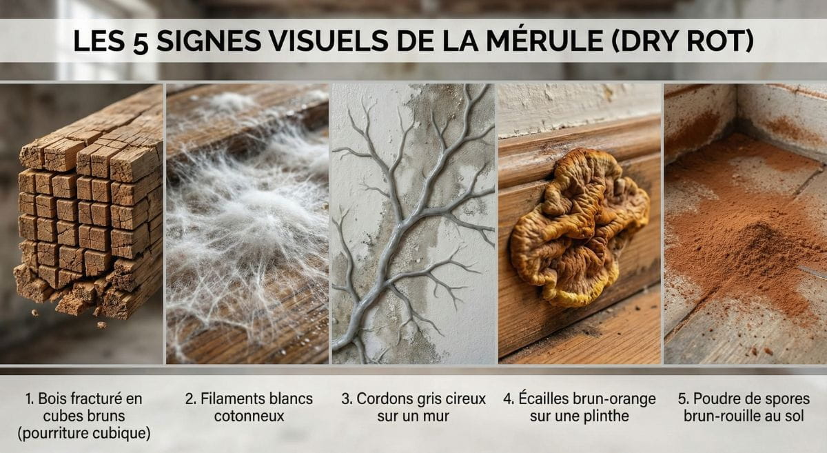 Mérule dans les murs : comment ce champignon menace la structure de votre maison