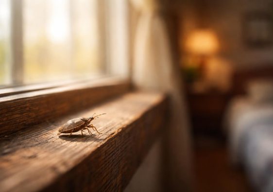 insecte-marron-rebord-fenetre-bois