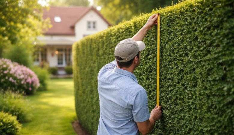 personne-mesure-haie-jardin-maison