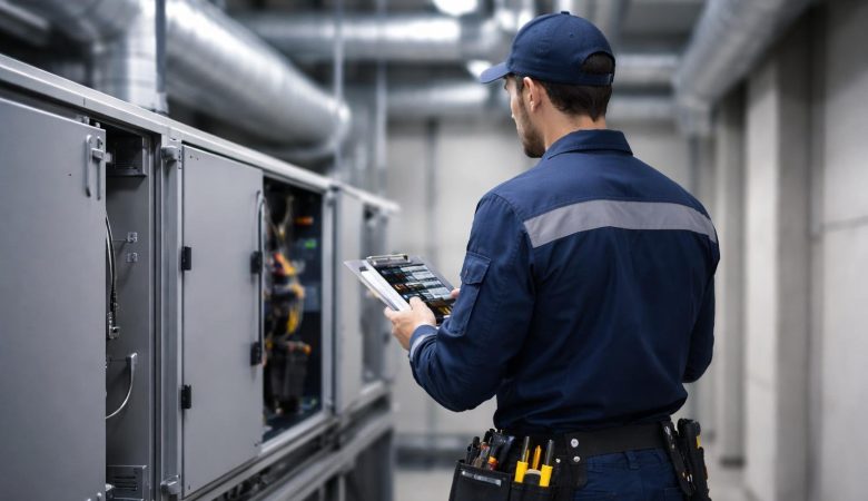 technicien-inspection-unite-ventilation-batiment
